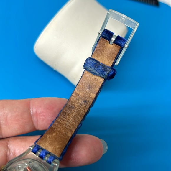 🖤1994 Ladies swatch watch Cord On Bleu - Picture 8 of 15